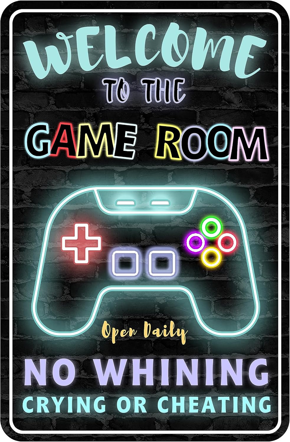 Letrero metálico para la sala  - Gaming Accessories For Room reseña y precio